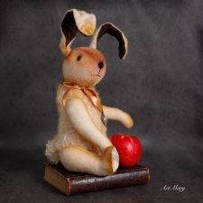 Персик-кролик в стиле тедди