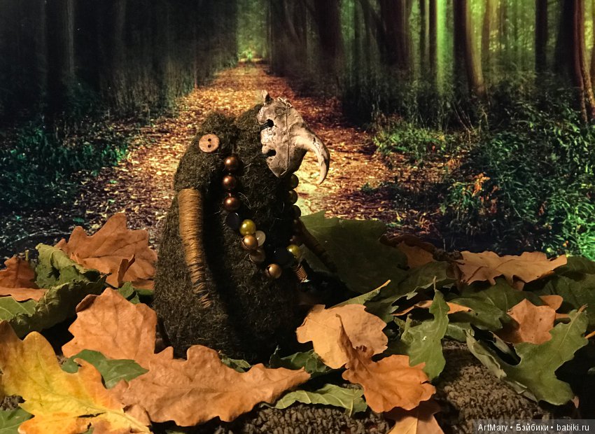 Дух осеннего леса — Текстильные игрушки и примитивы: кофейные (фото 8)