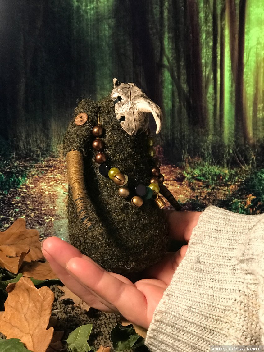 Дух осеннего леса — Текстильные игрушки и примитивы: кофейные (фото 3)