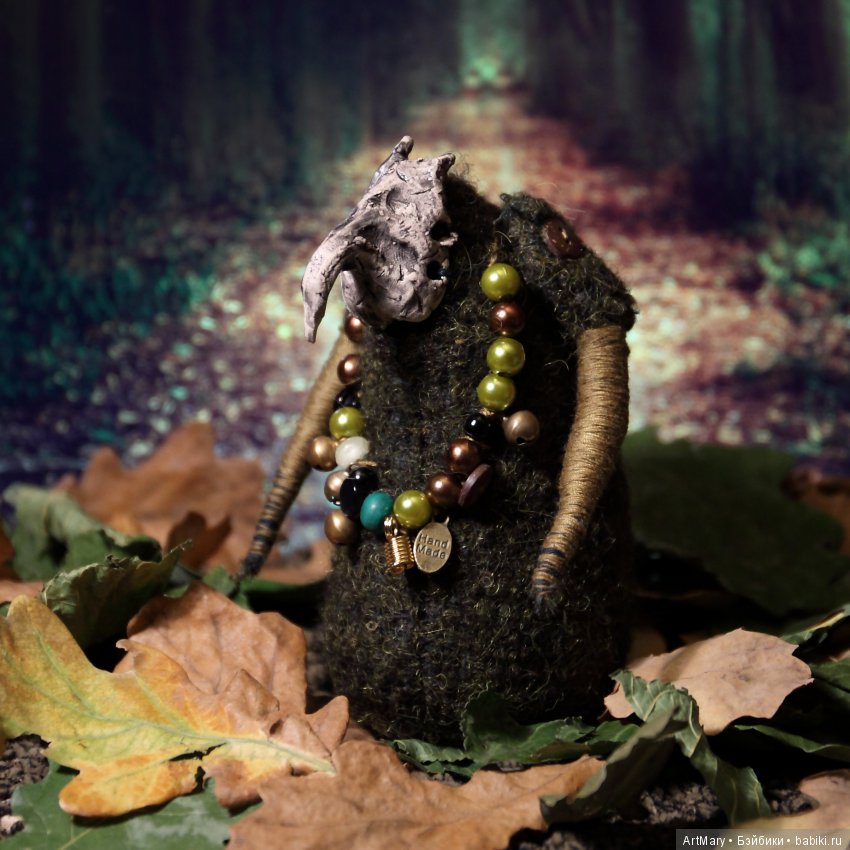 Дух осеннего леса — Текстильные игрушки и примитивы: кофейные (фото 4)