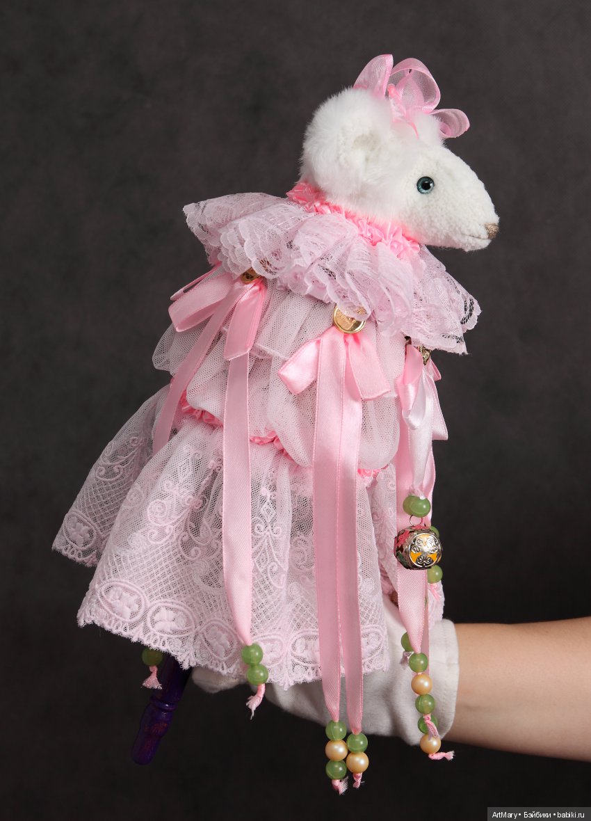 Мышка "Розовое облако" — Авторские мишки Тедди и друзья: фото (фото 9)