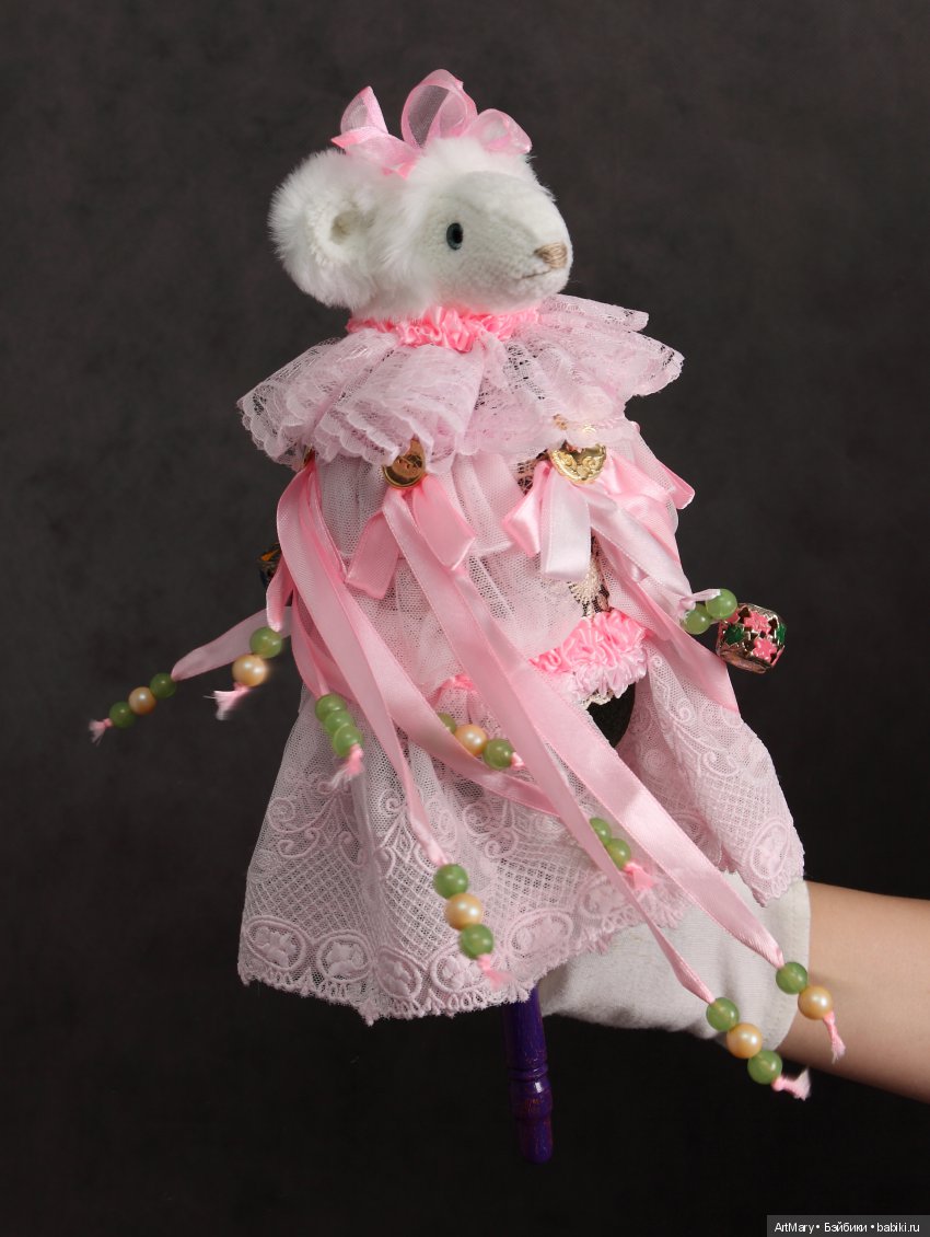 Мышка "Розовое облако" — Авторские мишки Тедди и друзья: фото (фото 5)