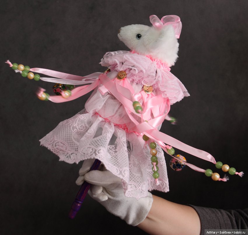 Мышка "Розовое облако" — Авторские мишки Тедди и друзья: фото (фото 3)