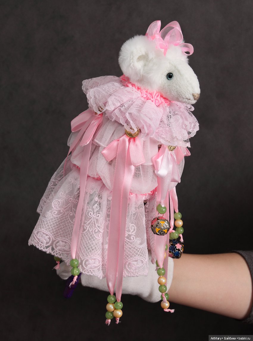 Мышка "Розовое облако" — Авторские мишки Тедди и друзья: фото (фото 7)