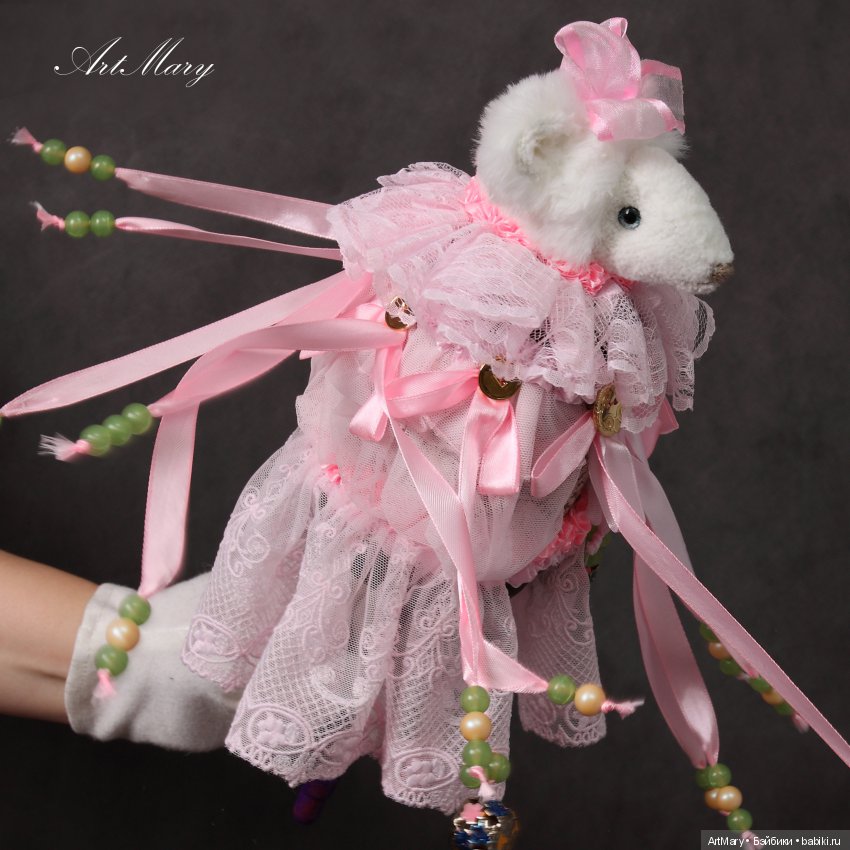Мышка "Розовое облако" — Авторские мишки Тедди и друзья: фото