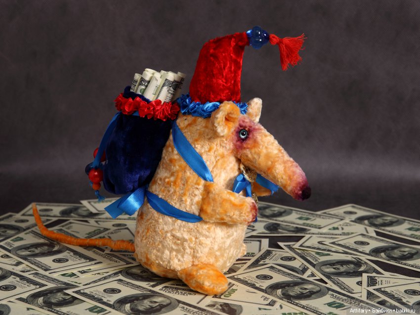 Освальд-денежная крыса — Авторские игрушки из разных материалов: синельная проволока