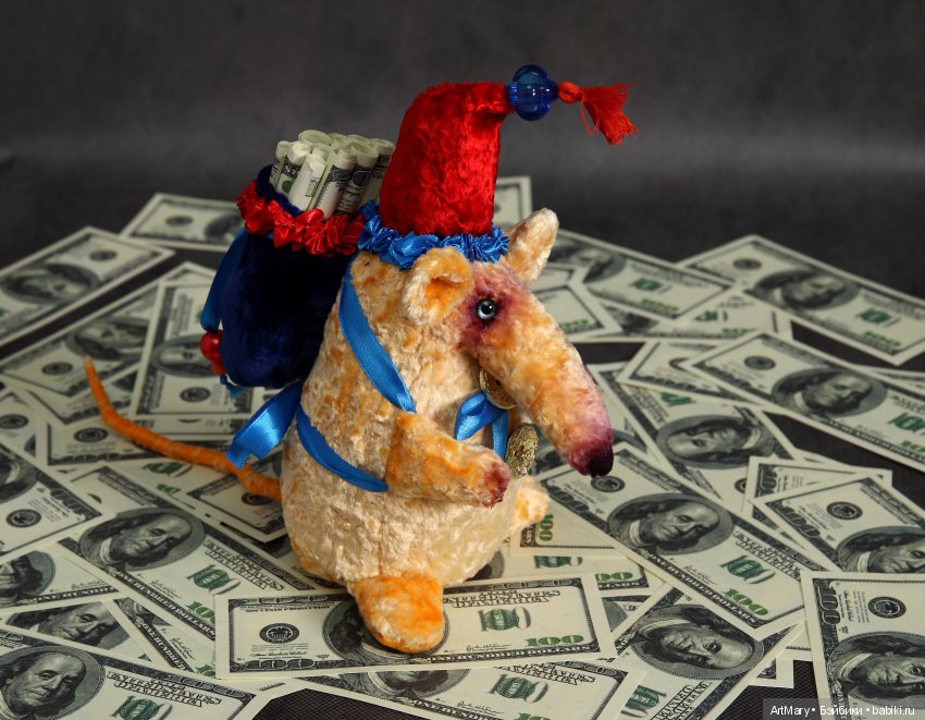 Освальд-денежная крыса — Авторские игрушки из разных материалов: синельная проволока