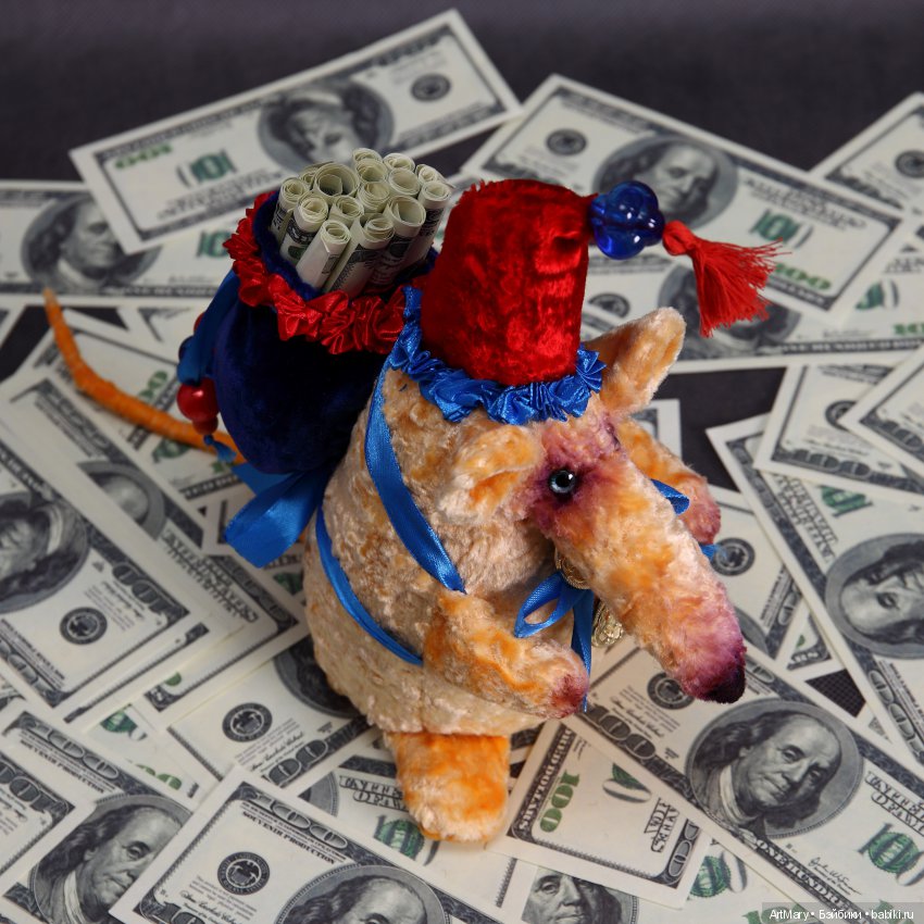 Освальд-денежная крыса — Авторские игрушки из разных материалов: синельная проволока