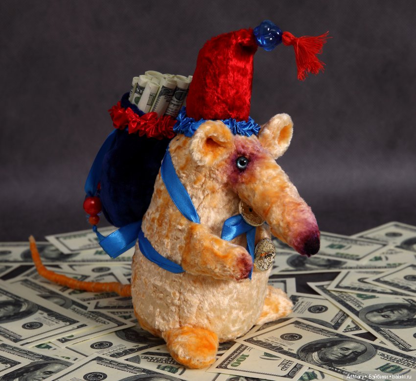 Освальд-денежная крыса — Авторские игрушки из разных материалов: синельная проволока