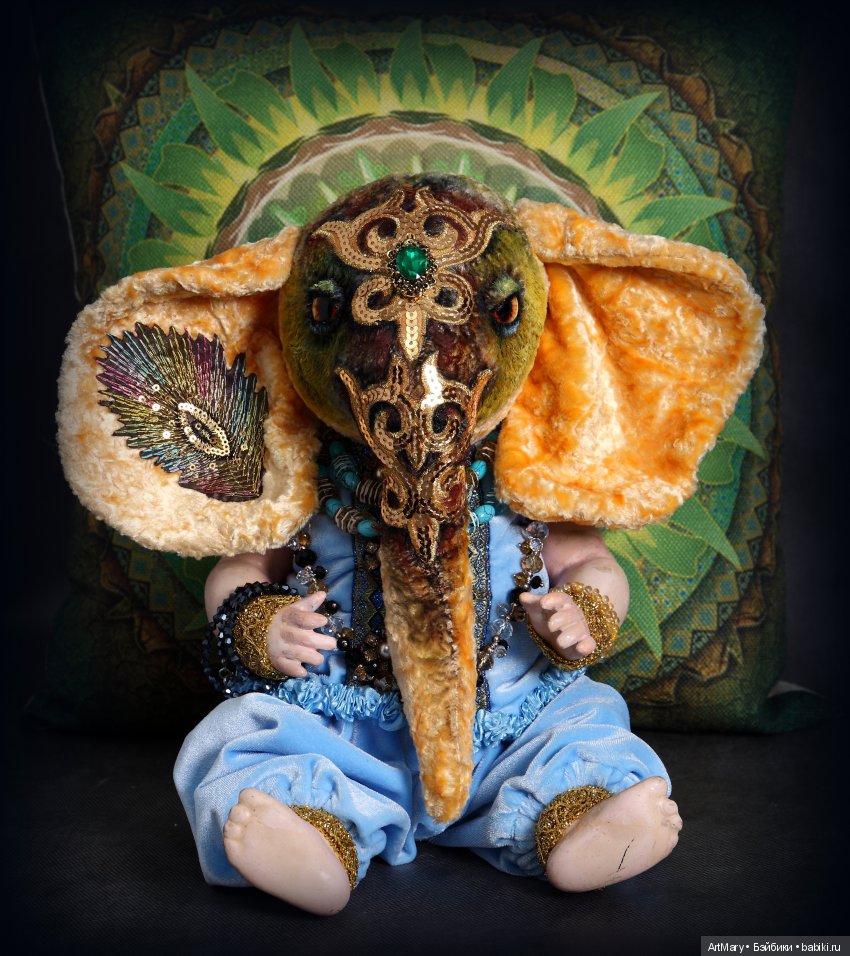 Ганапати | Бэйбики Ганапати — Авторские игрушки из разных материалов: синельная проволока (фото 7)