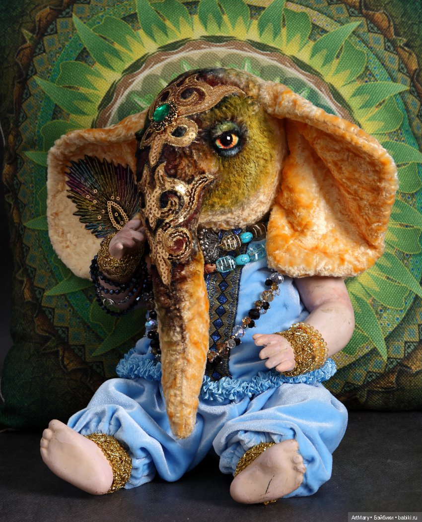 Ганапати | Бэйбики Ганапати — Авторские игрушки из разных материалов: синельная проволока (фото 5)