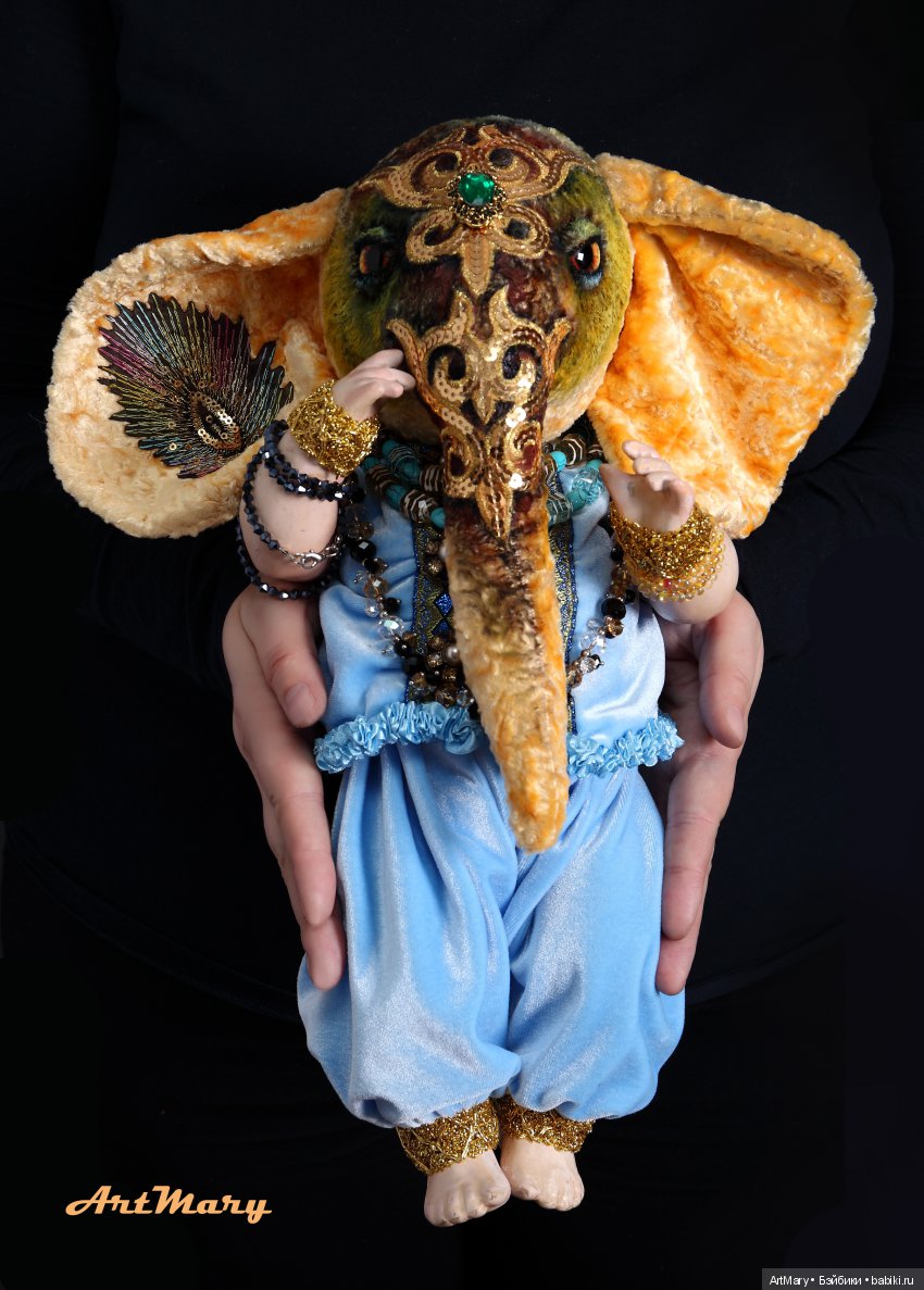 Ганапати | Бэйбики Ганапати — Авторские игрушки из разных материалов: синельная проволока (фото 2)