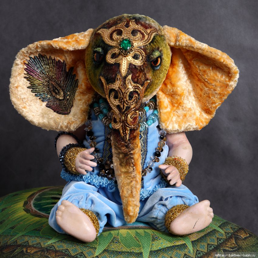 Ганапати | Бэйбики Ганапати — Авторские игрушки из разных материалов: синельная проволока (фото 4)