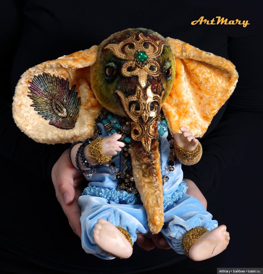 Ганапати | Бэйбики Ганапати — Авторские игрушки из разных материалов: синельная проволока (фото 3)