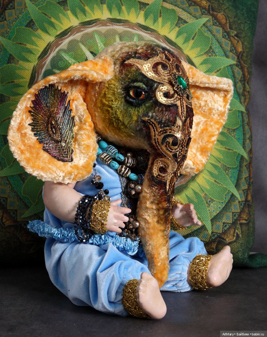 Ганапати | Бэйбики Ганапати — Авторские игрушки из разных материалов: синельная проволока (фото 6)