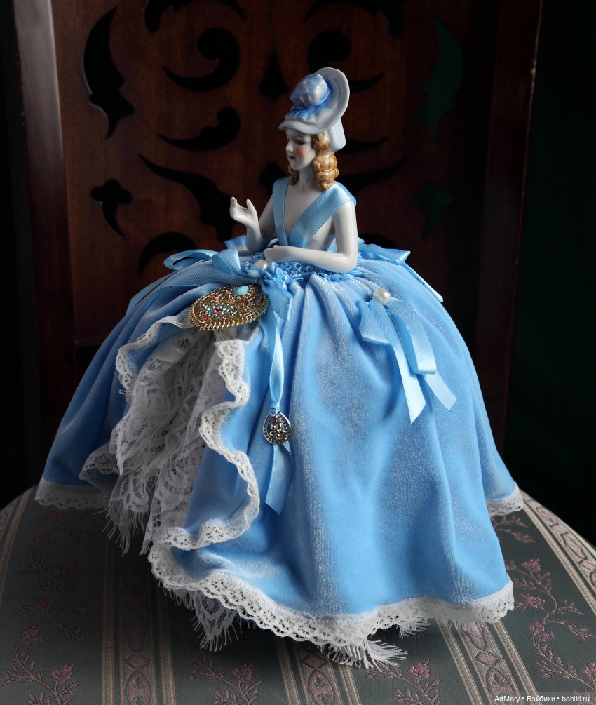 Авторская игольница Агата на основе антикварной куклы-половинки half doll | Бэйбики Авторская игольница Агата на основе антикварной куклы-половинки half doll (фото 8)