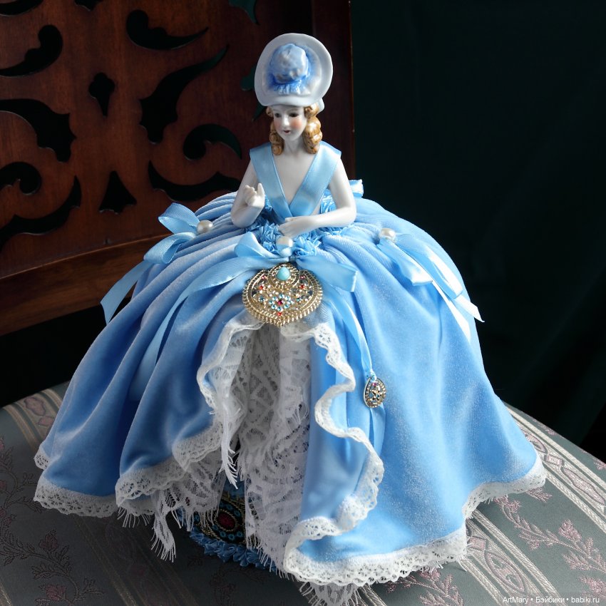 Авторская игольница Агата на основе антикварной куклы-половинки half doll | Бэйбики Авторская игольница Агата на основе антикварной куклы-половинки half doll