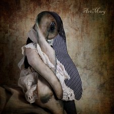 Авторская зайка Миртл из серии Recycl