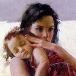 Мама и дети в работах Пино Даени