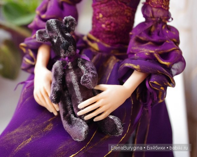 Индийская Лаванда, Пурпурная Роза Каира и Мечтательная Фиалка, авторские куклы Елены Бурыгиной (фото 3)
