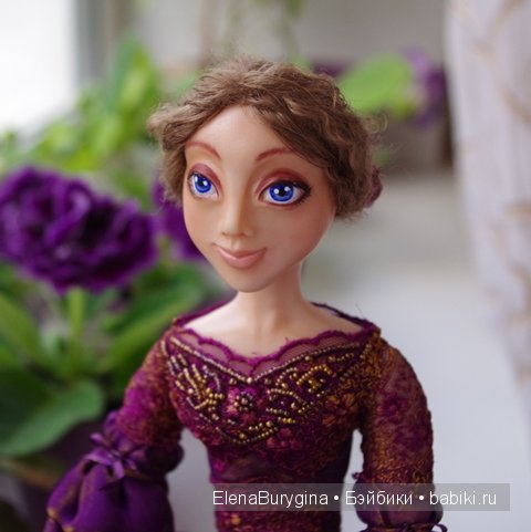 Индийская Лаванда, Пурпурная Роза Каира и Мечтательная Фиалка, авторские куклы Елены Бурыгиной (фото 4)