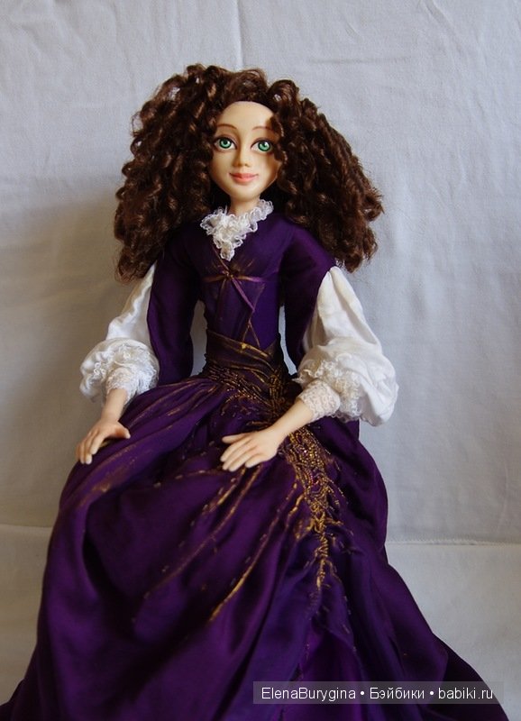 Индийская Лаванда, Пурпурная Роза Каира и Мечтательная Фиалка, авторские куклы Елены Бурыгиной (фото 7)