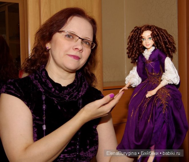 Индийская Лаванда, Пурпурная Роза Каира и Мечтательная Фиалка, авторские куклы Елены Бурыгиной (фото 6)