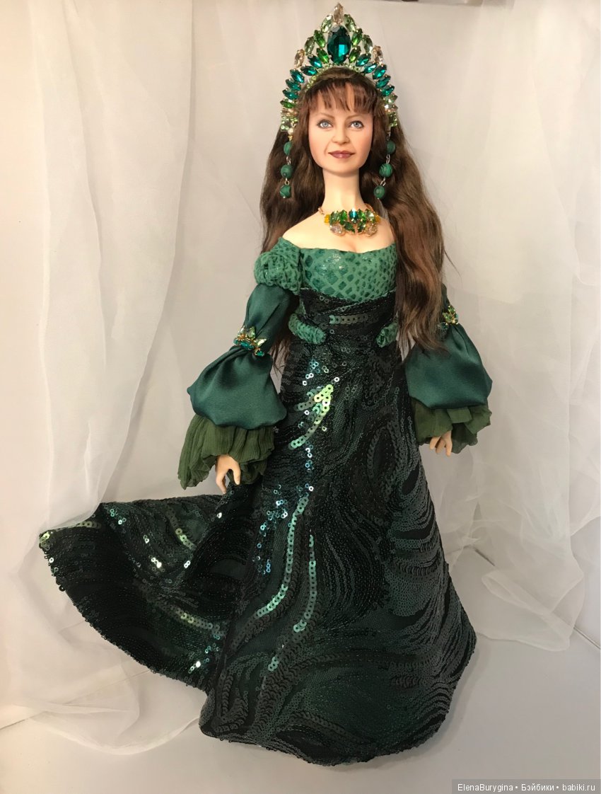 Портретная авторская кукла в образе Хозяйки медной горы. Авторская кукла Елены Бурыгиной