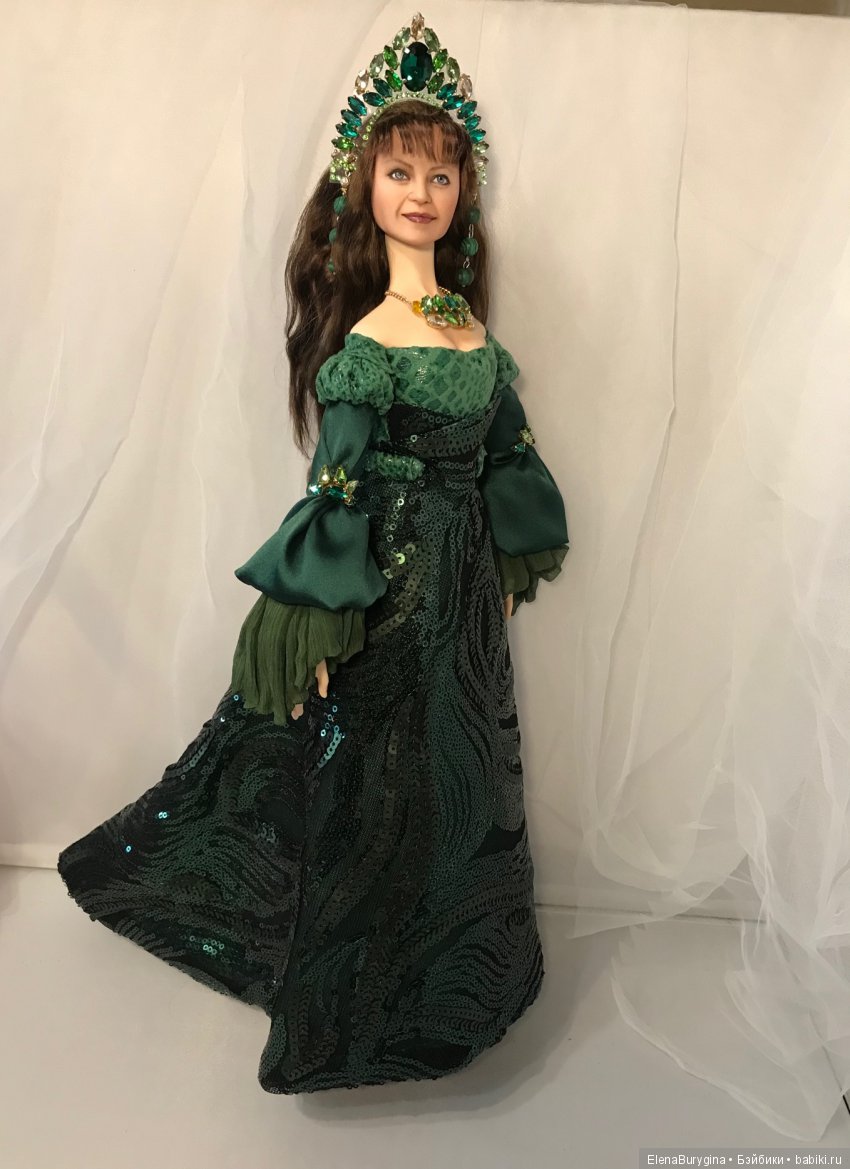 Портретная авторская кукла в образе Хозяйки медной горы. Авторская кукла Елены Бурыгиной (фото 5)