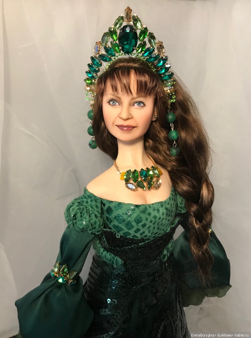 Портретная авторская кукла в образе Хозяйки медной горы. Авторская кукла Елены Бурыгиной (фото 2)