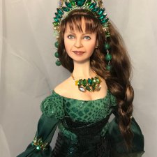 Портретная авторская кукла в образе Хозяйки медной горы. Авторская кукла Елены Бурыгиной