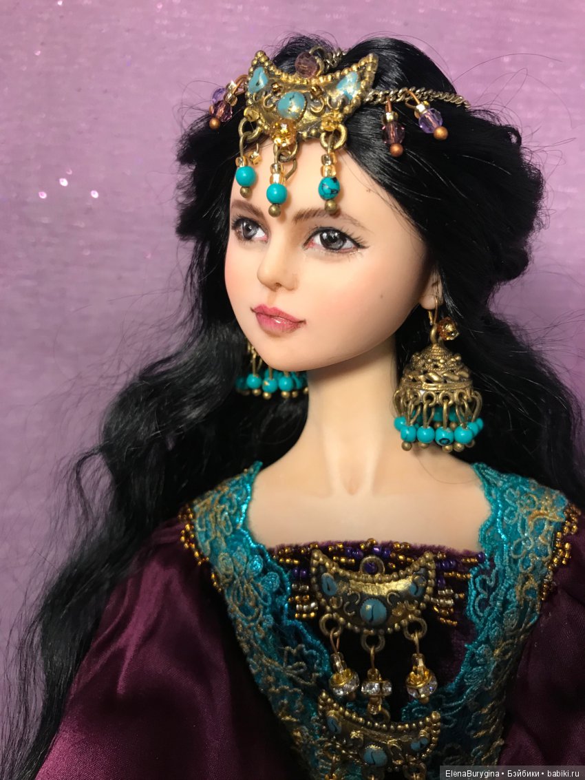 Восточная принцесса Латифа. Авторская кукла Елены Бурыгиной (фото 6)
