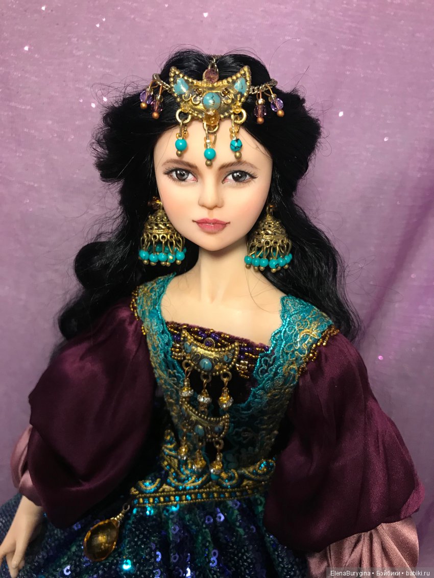 Восточная принцесса Латифа. Авторская кукла Елены Бурыгиной (фото 7)