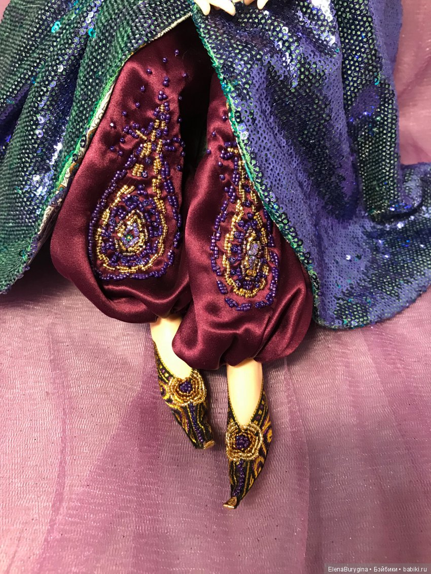 Восточная принцесса Латифа. Авторская кукла Елены Бурыгиной (фото 8)