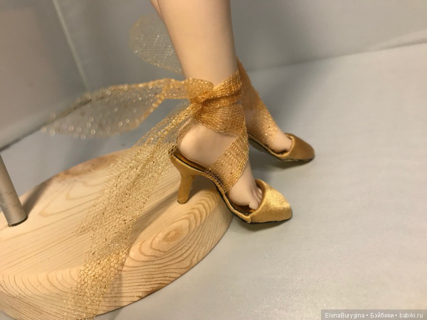 Портретная кукла в образе русалки (золотой рыбки) . Авторская кукла Елены Бурыгиной (фото 7)