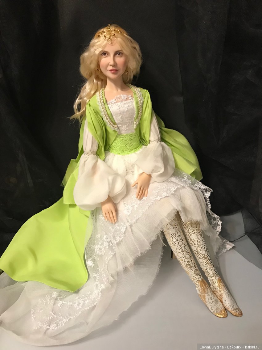 Портретная кукла в образе эльфийской принцессы. Авторские куклы Елены Бурыгиной (фото 4)