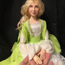 Портретная кукла в образе эльфийской принцессы. Авторские куклы Елены Бурыгиной