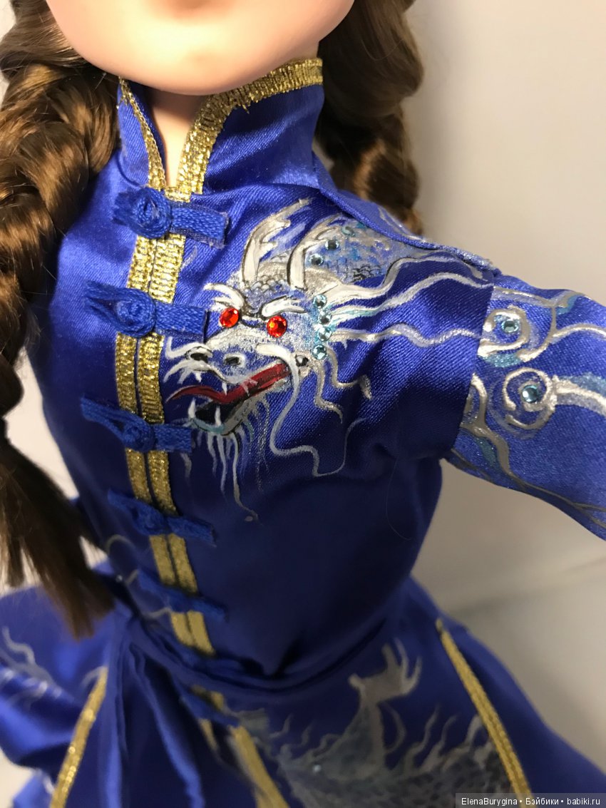 Портретная девочка в образе борца ушу. Авторская кукла Елены Бурыгиной (фото 4)