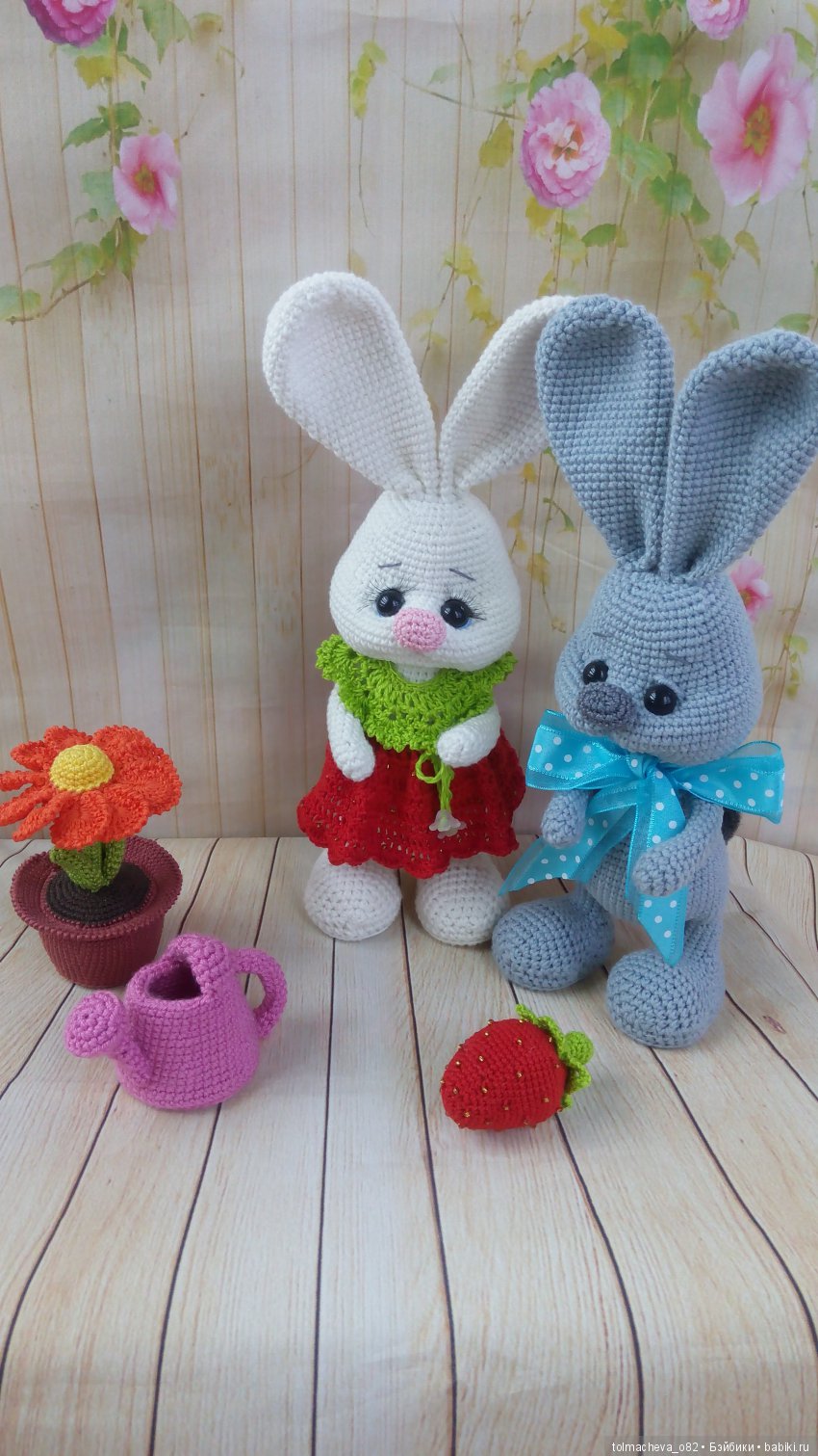 Влюбленные зайки — Вязаные игрушки и амигуруми: крючком (фото 9)