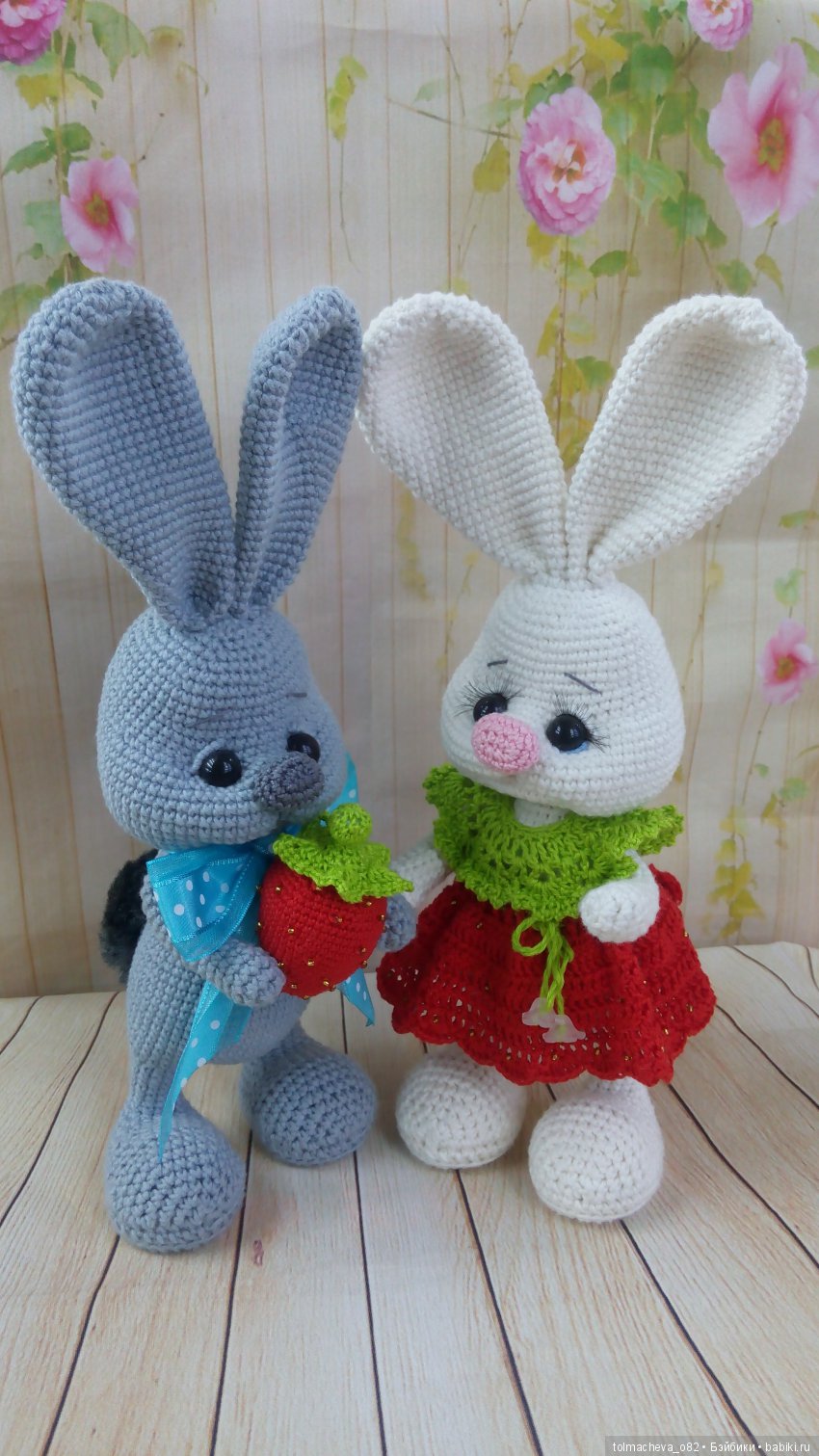 Влюбленные зайки — Вязаные игрушки и амигуруми: крючком (фото 6)