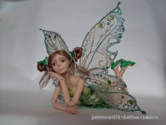 Ещё одна фея, авторская шарнирная кукла (фото 3)