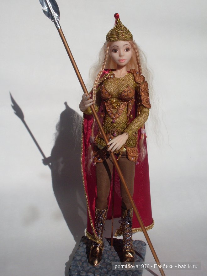 Лорана Золотой Полководец, авторская шарнирная кукла (фото 5)