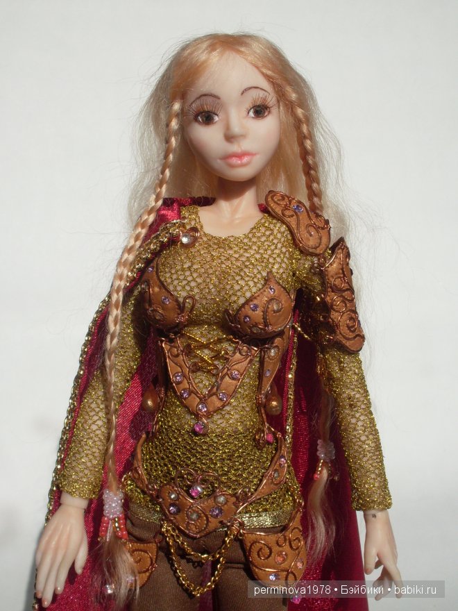 Лорана Золотой Полководец, авторская шарнирная кукла (фото 7)