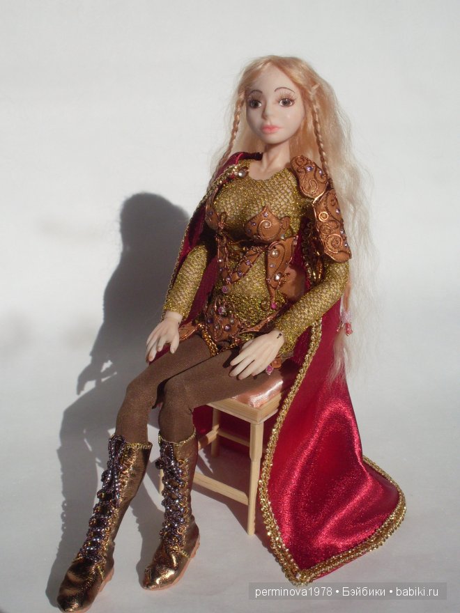 Лорана Золотой Полководец, авторская шарнирная кукла (фото 9)