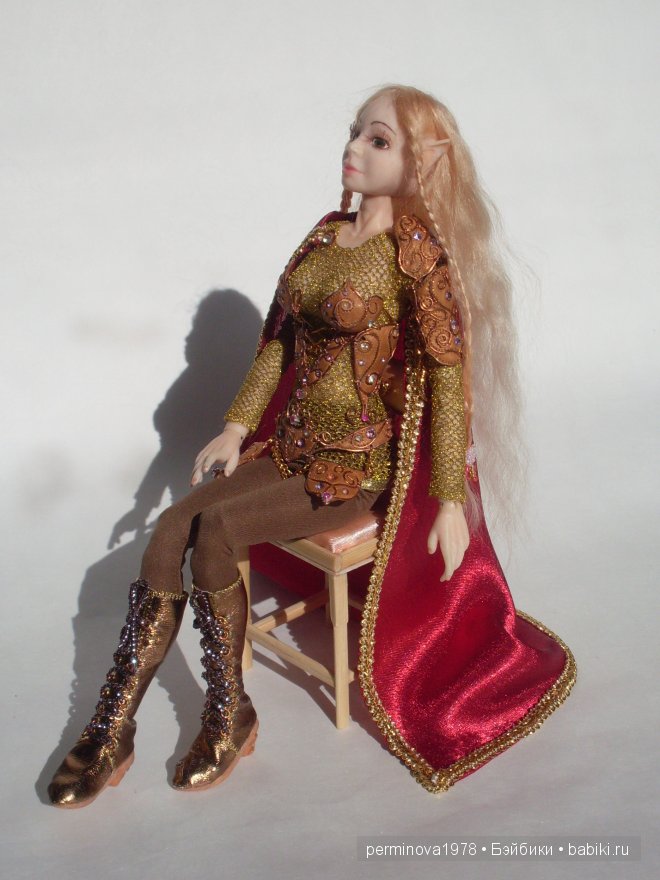 Лорана Золотой Полководец, авторская шарнирная кукла (фото 8)