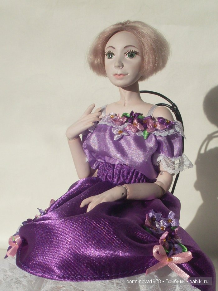 Виолетта, авторская шарнирная кукла Стёпиной Людмилы