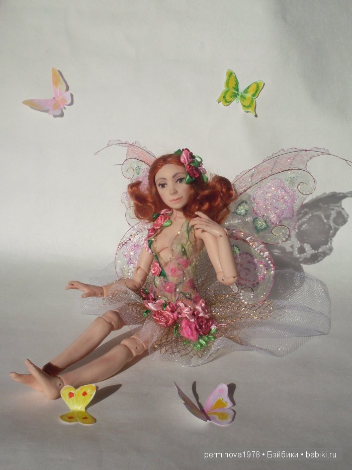 Крошка Роза. Авторская шарнирная кукла Стёпиной Людмилы (фото 4)