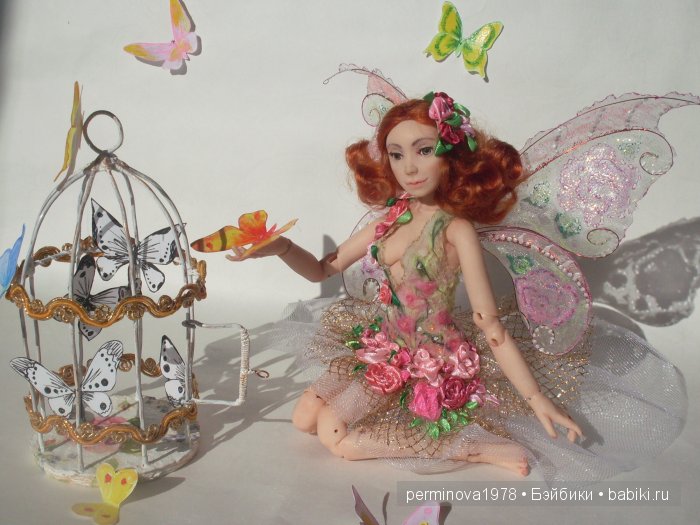 Крошка Роза. Авторская шарнирная кукла Стёпиной Людмилы (фото 5)