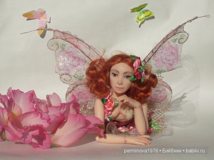 Крошка Роза. Авторская шарнирная кукла Стёпиной Людмилы (фото 3)