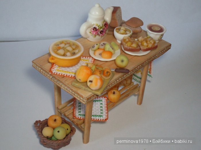 Варенье из яблок - кукольная миниатюра (фото 2)